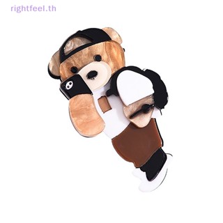 Rightfeel.th ใหม่ เข็มกลัดอะคริลิค ลายการ์ตูนหมีน่ารัก 3D สไตล์วินเทจ เครื่องประดับแฟชั่น สําหรับผู้หญิง