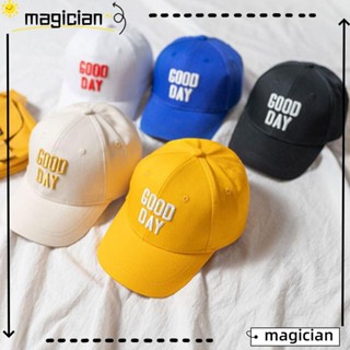 MAG หมวกเบสบอล หมวกกันแดด ปักลายตัวอักษร สามารถปรับได้ สีพื้น