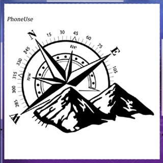 สติกเกอร์ ลายเข็มทิศ มีกาวในตัว สําหรับติดตกแต่งประตูรถยนต์