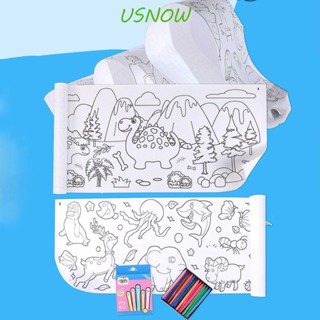 Usnow ม้วนกระดาษวาดภาพกราฟฟิตี้ ไม่มีกาว ของเล่นสําหรับเด็ก