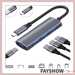 Fay ฮับ USB 3.0 4 พอร์ต Type-C 3.1 ความเร็วสูง สําหรับแล็ปท็อป พีซี