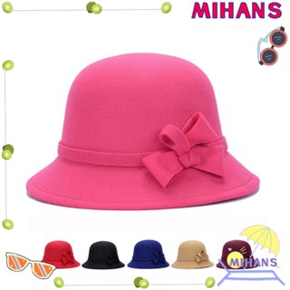 Mih Fedoras หมวกโบวเวอร์ หมวกลําลอง หรูหรา