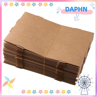 Daphs กล่องกระดาษคราฟท์ สีน้ําตาล แบบใช้แล้วทิ้ง สําหรับใส่ขนมขบเคี้ยว อาหาร