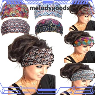 MELODYGOODS1 ที่คาดผม ผ้าโพกหัว แบบนิ่ม แบบยืดหยุ่น สําหรับเล่นกีฬา วิ่ง