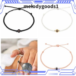 MELODYGOODS1 สร้อยข้อมือโปรเจคเตอร์ แฟชั่นคู่รัก สามารถปรับได้ ให้เป็นมิตรกับสิ่งแวดล้อม