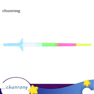 Chunrong ดาบเรืองแสง LED 4 ส่วน ของเล่นสําหรับเด็ก