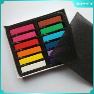 [AsiyyMY] ชอล์กย้อมสีผมชั่วคราว DIY 12 สี สําหรับปาร์ตี้ฮาโลวีน