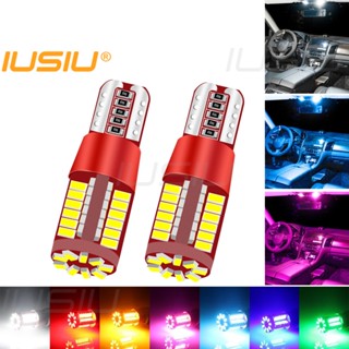 Iusiu หลอดไฟเลี้ยว Led T10 57SMD 194 W5W WY5W สําหรับติดป้ายทะเบียนรถยนต์ ภายในรถยนต์