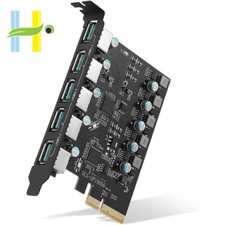 เมนบอร์ดการ์ด PCI-E เป็น USB 3.2 5 พอร์ต PCIe USB สําหรับคอมพิวเตอร์ตั้งโต๊ะ รองรับ Windows 7 8 10 Mac Linux