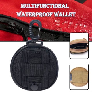 1pc Outdoor Purse Portable Waist Pack Key Coin Wallet Belt Bag Small Round Bag