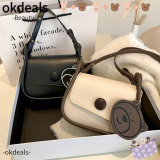 OKDEALS กระเป๋าสะพายไหล่ กระเป๋าถือ ทรงโท้ท สําหรับผู้หญิง