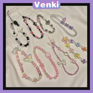 Venki - เคสโทรศัพท์ เชือกเส้นเล็ก สร้อยข้อมือ ลูกปัดสีสวย หลากสไตล์ หน้ายิ้ม Love Beads ใช้ได้กับสี iPhone