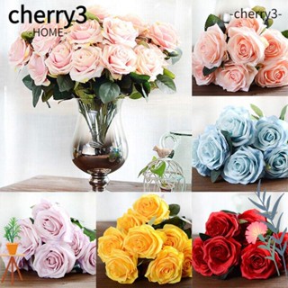 Cherry3 ช่อดอกไม้ประดิษฐ์ สําหรับตกแต่งบ้าน และงานแต่งงาน