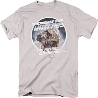  พิมพ์ลาย Trevco Mens Back To The Future Ii Hill Valley 2015 T-shirt