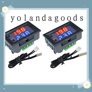 YOLA เครื่องควบคุมอุณหภูมิอิเล็กทรอนิกส์ จอแสดงผล LED สองสี ทนทาน -50 ถึง 110 2 ชิ้น℃ โมดูลสวิตช์ควบคุม 12V สําหรับหมักตู้เย็น