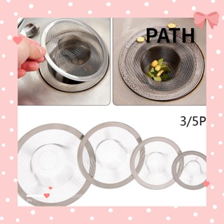 PATH 3/5 ชิ้น อ่างล้างจาน ใหม่ ห้องครัว ท่อระบายน้ํา อ่างอาบน้ํา ป้องกันการอุดตัน ตาข่ายดัก