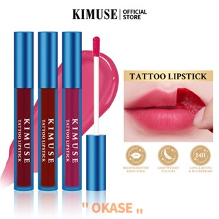 KIMUSE Lip Tint Peel Off Lip Stain Tattoo ลิปสติกติดทนนานและกันน้ำ Peel Off Pink Make Up Ready