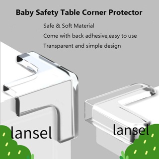 LANSEL ซิลิโคนป้องกันมุมโต๊ะ เพื่อความปลอดภัยของเด็ก 4 ชิ้น