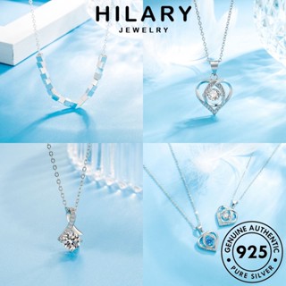 HILARY JEWELRY เกาหลี เครื่องประดับ แท้ สร้อยคอ เงิน ต้นฉบับ เครื่องประดับ มอยส์ซาไนท์ไดมอนด์ จี้ เรียบง่าย ผู้หญิง 925 แฟชั่น Silver M049