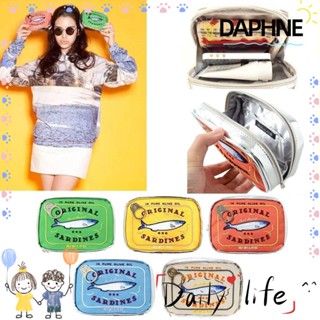 Daphne กระเป๋าใส่เครื่องสําอาง มีซิป แบบพกพา ลายปลาดุกน่ารัก สร้างสรรค์ สําหรับผู้หญิง