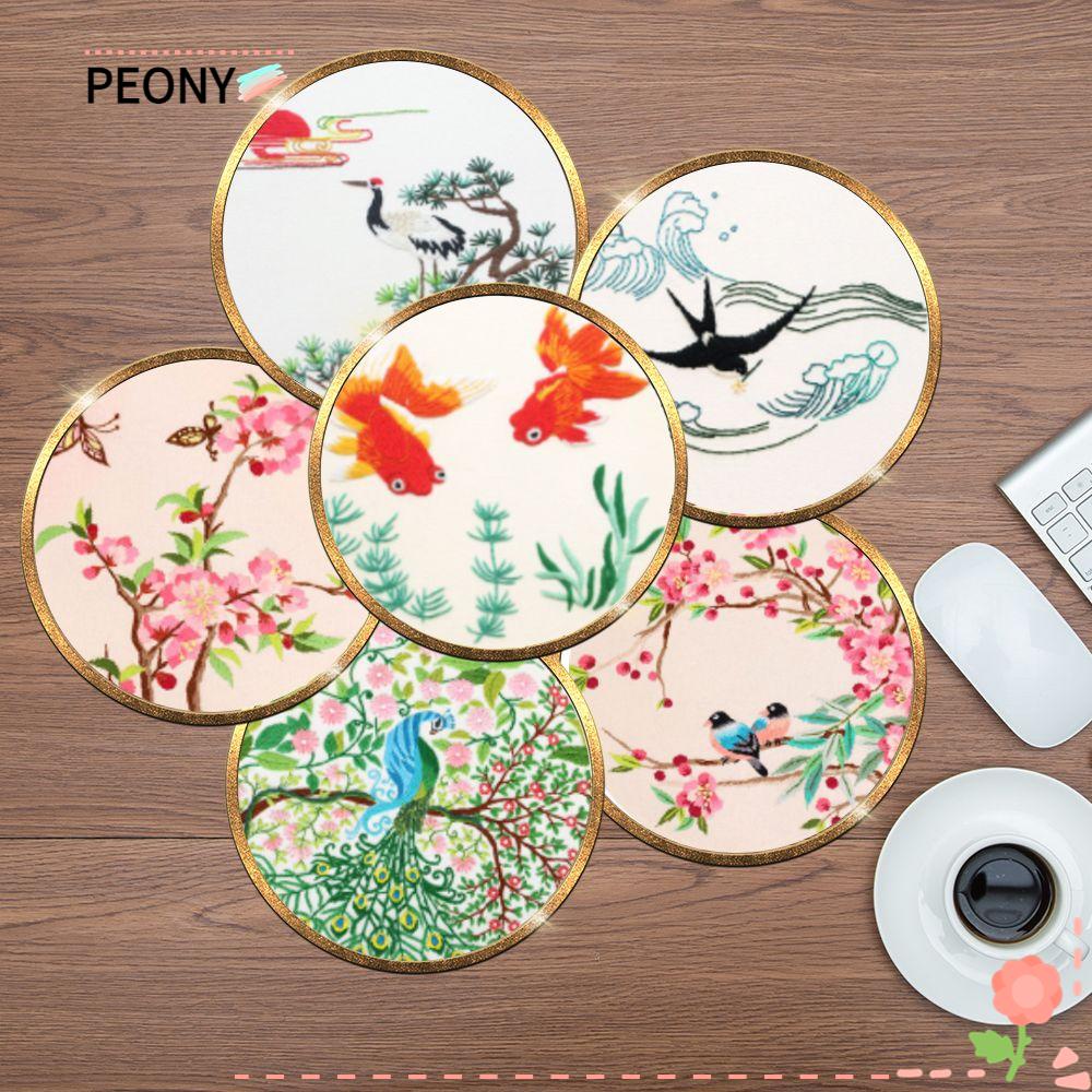 PEONYPAVILION Cross Wall ตกแต่งผ้าศิลปะตกแต่งบ้านหัตถกรรมด้ายผ้าเครื่องมือ