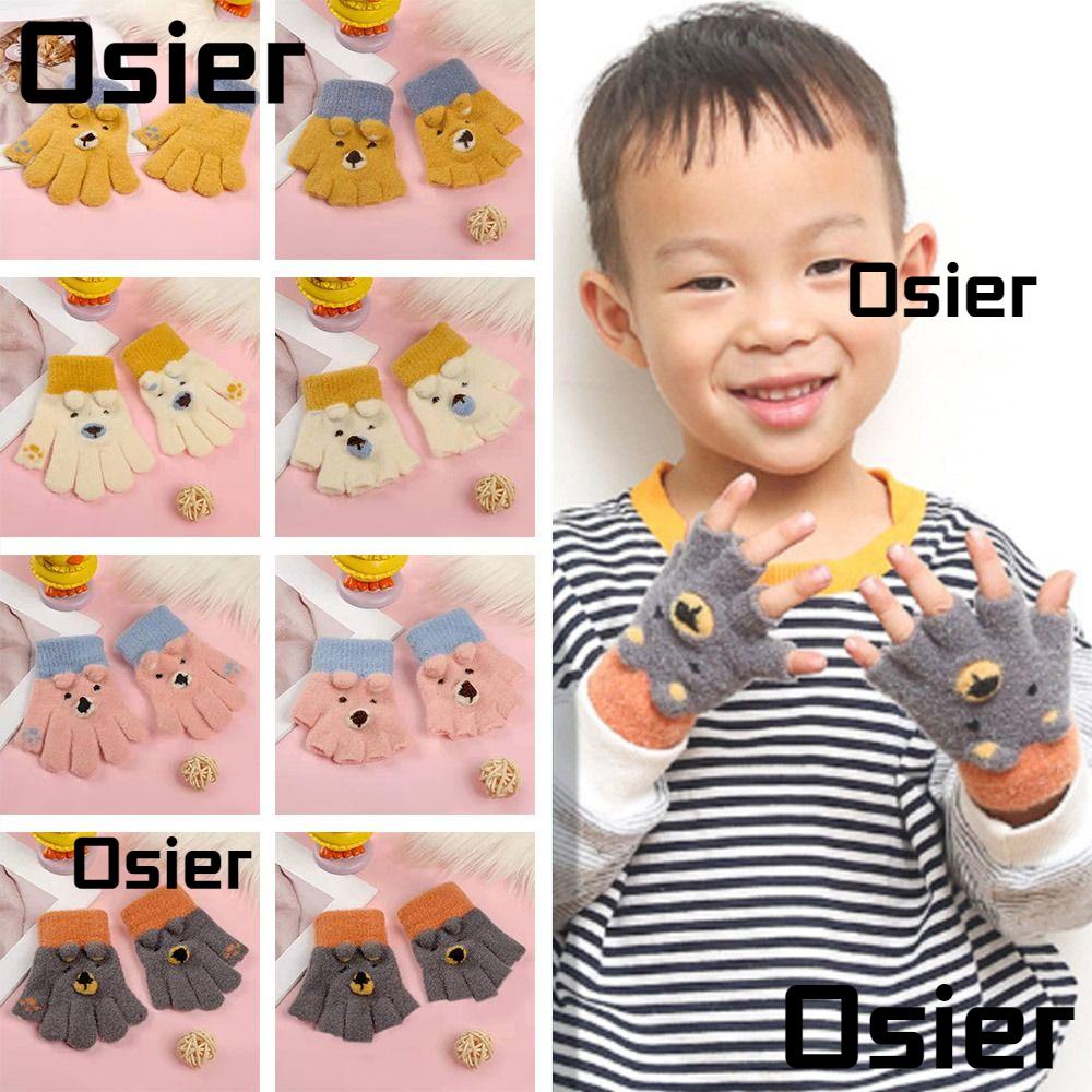 Osier1 ถุงมือเด็ก ฤดูหนาว เด็ก การ์ตูนหมี หนา อบอุ่น
