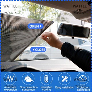 Wattle ม่านบังแดดหน้าต่างรถยนต์ พลังงานแสงอาทิตย์ ป้องกันรังสียูวี พับเก็บได้