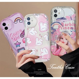 เคสโทรศัพท์มือถือ ลายกระต่าย 3D ขอบโค้ง สําหรับ Samsung A14 A34 A54 A03 A03s A04 A04e A04s A23 A13 A33 A53 A12 A22 A52 A52s A32 A51 A50 A50s A30s