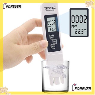 FOREVER Tds EC Meter สําหรับตู้ปลา สระว่ายน้ํา ไฮโดรโปนิกส์ ขนาดพกพา น้ําบริสุทธิ์