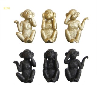 King ชุดรูปปั้นสัตว์ อเนกประสงค์ สําหรับตกแต่งปาร์ตี้ 3 ชิ้น