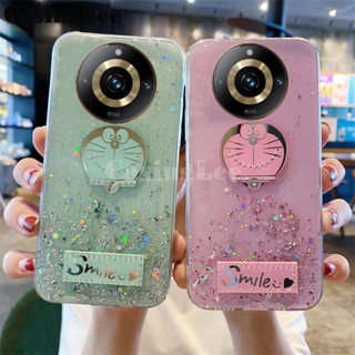 เคสโทรศัพท์มือถือแบบนิ่ม ใส ลายโดราเอมอน ท้องฟ้ากลางคืน สําหรับ Realme11 Pro Plus 11 Pro Plus