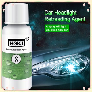 ล้างรถ ซ่อมหน้าต่าง HGKJ-8-20ML ชุดซ่อมขัดรถ ตัวแทนไฟหน้า สีขาวสว่าง ซ่อมไฟหน้า เปลี่ยนหลอดไฟ 【แดด】