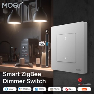 Moes สวิตช์ไฟหรี่แสงได้ 1-3Gang สําหรับ Alexa Google Home