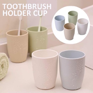 New Thick Plastic Circular Bathroom Toothpaste Cup Toothbrush Holder Tooth Mug
