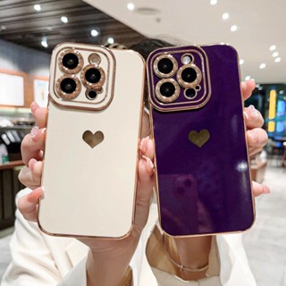 เคสโทรศัพท์มือถือ TPU แบบนิ่ม ป้องกันกล้อง กันกระแทก หรูหรา สําหรับ iPhone 15 14 13 12 Pro Max