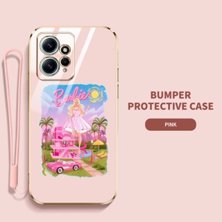 เคสโทรศัพท์มือถือ ซิลิโคน กันกระแทก ลายบาร์บี้น่ารัก สีชมพู คุณภาพสูง สําหรับ Xiaomi Redmi Note 12 4G 5G Note 12S 12 Pro 5G 12 Pro Plus Poco X5 Pro