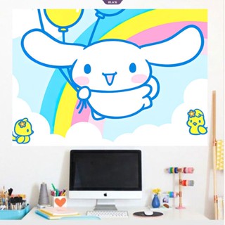 Sanrio สติกเกอร์โปสเตอร์ ลายการ์ตูนน่ารัก กันน้ํา มีกาวในตัว สําหรับตกแต่งผนัง หอพัก ห้องนอน เด็กผู้หญิง [BL]