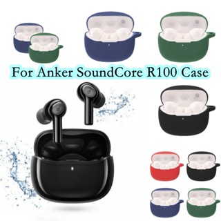 【Case Home】เคสหูฟัง แบบนิ่ม สีพื้น สําหรับ Anker SoundCore R100 Anker SoundCore R100