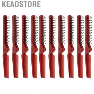 Keaostore Folding Hairdressing Comb  10pcs Gentle  Portable Size Travel Foldable for Daily Home