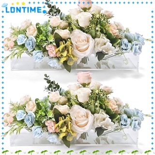 Lontime แจกันดอกไม้อะคริลิค ทรงสี่เหลี่ยม สําหรับตกแต่งบ้าน งานแต่งงาน