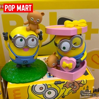 [ของแท้] POPMART Minions BOB &amp; TIM Better Together Series Basic Style blind BOX CUTE FIGURE ornaments Gift