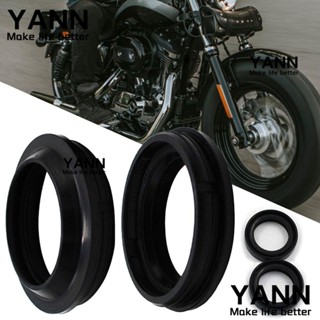 Yann1 อะไหล่โช๊คอัพตะเกียบหน้า ยางไนไตร สีดํา สําหรับรถจักรยานยนต์ YAMAHA 4 ชิ้น