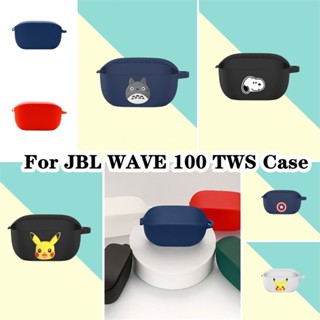 【Case Home】เคสหูฟัง แบบนิ่ม สีพื้น สําหรับ JBL WAVE 100 TWS JBL WAVE 100