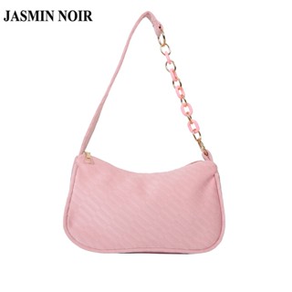 Jasmin NOIR กระเป๋าสะพายไหล่ กระเป๋าถือ สะพายข้าง ผ้าแคนวาส ใบเล็ก ลายดวงจันทร์ สําหรับผู้หญิง