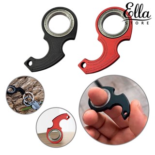 Ellastore123 พวงกุญแจ Fidget Spinner โลหะ แบบพกพา ของเล่นคลายเครียด สําหรับเด็ก และผู้ใหญ่