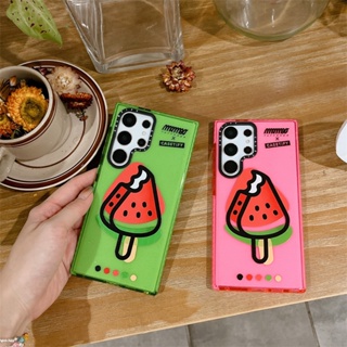 เคสโทรศัพท์ซิลิโคน TPU แบบนิ่ม ลายแตงโม และไอศกรีม กันกระแทก สําหรับ Samsung Galaxy S23 Plus S22 S23 Ultra