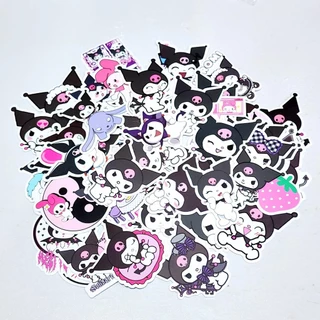 สติ๊กเกอร์ Kuromi คุโรมิ ติดแน่น กันน้ำ ติดกระเป๋าเดินทาง โน้ตบุ้ค (50 ชิ้น) sticker