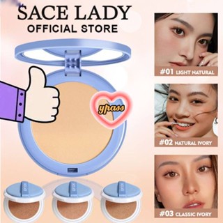 CYREAL Can Cod Sace Lady Oil-control Compact Powder Waterproof Matte Face Powder Silk Soft Mist Powder Cake Long-last Waterproof Natural Nude Makeup 8g