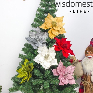 Wisdomest ดอกไม้ประดิษฐ์ ประดับกลิตเตอร์ สําหรับตกแต่งบ้าน DIY