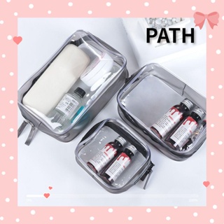 Path กระเป๋าเครื่องสําอาง PVC ใส มีซิป สําหรับผู้หญิง